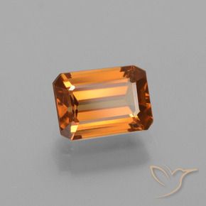 Zircão Laranja acastanhado Natural 1.79ct, Corte Octógono / Esmeralda, VS