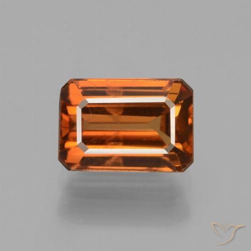 1.83ct Natural Laranja Profundo Zircão, Corte Esmeralda, VS