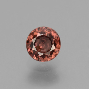 Zircão rosa rosa Natural 0.69ct, Corte Redondo, VS