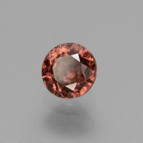 Zircão rosa rosa Natural 0.69ct, Corte Redondo, VS