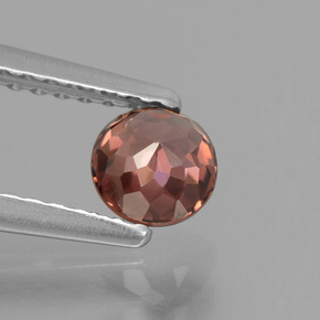 Zircão rosa rosa Natural 0.69ct, Corte Redondo, VS