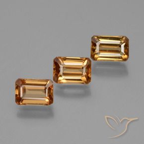 Pedras preciosas de Zircão terra laranja natural de 3.04 ct, Corte Octógono / Esmeralda, VS