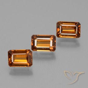 Pedras preciosas de Zircão Laranja Profundo natural de 3.19 ct, Corte Octógono / Esmeralda, VS