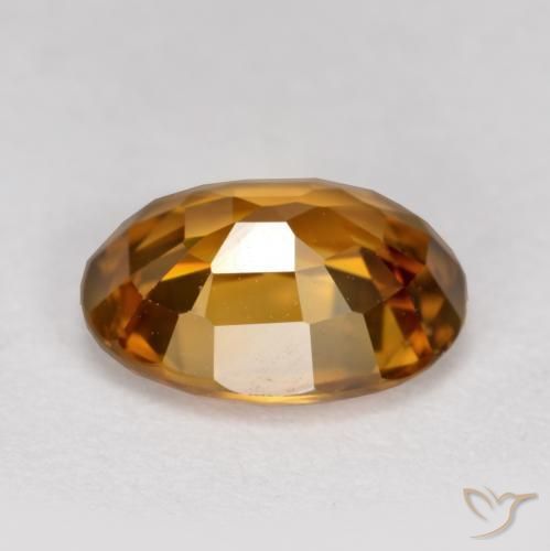 Zircão Laranja médio-escuro Natural 2.03ct, oval, VVS