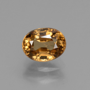 Zircão Laranja Dourada Natural 2.21ct, Corte Oval, VVS