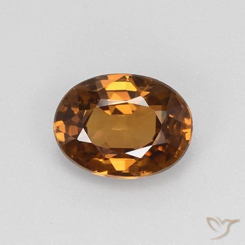 1.86ct Natural laranja marrom Zircão, oval, VS