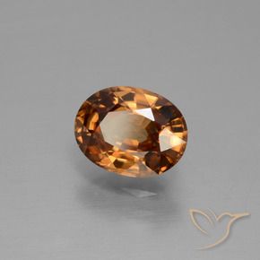 Zircão Laranja Profundo Natural 1.98ct, oval, VS