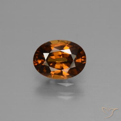 1.69ct Natural âmbar laranja Zircão, oval, VVS