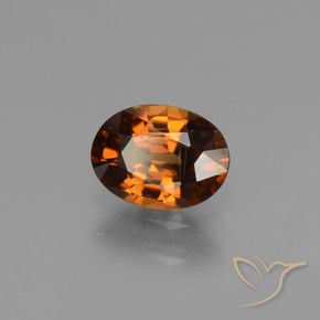 Zircão âmbar laranja Natural 1.69ct, oval, VVS