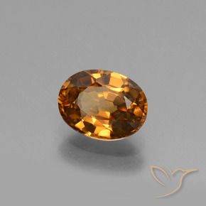 Zircão Laranja Médio Natural 1.92ct, oval, VVS-VS