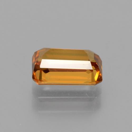 Zircão laranja natural 1,51ct, corte esmeralda, VVS