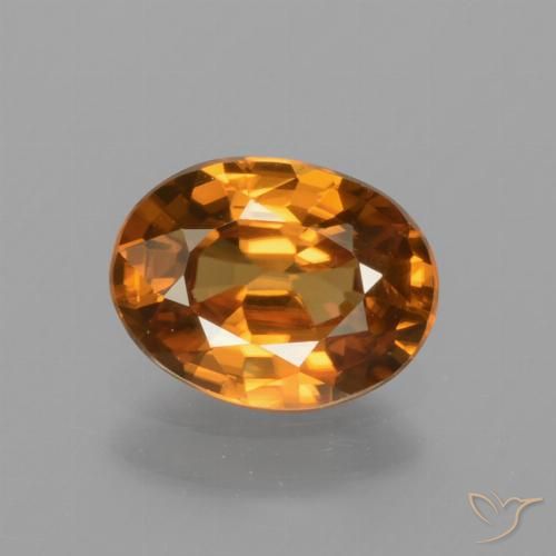1.62ct Natural terra laranja Zircão, oval, VVS