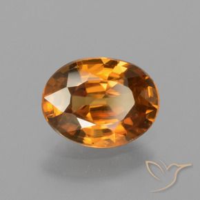 Zircão terra laranja Natural 1.62ct, oval, VVS