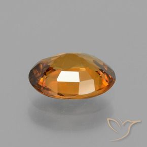 Zircão terra laranja Natural 1.62ct, oval, VVS