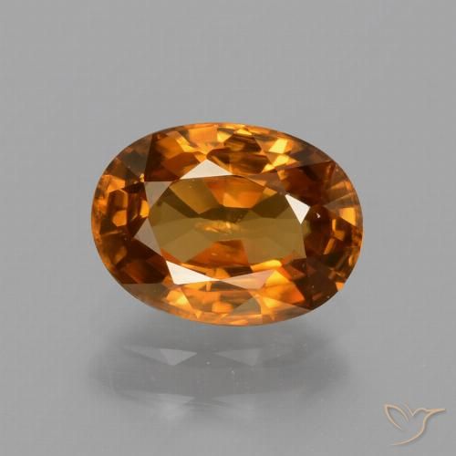 1.86ct Natural terra laranja Zircão, oval, VS