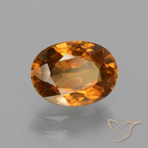 Zircão terra laranja Natural 1.86ct, oval, VS
