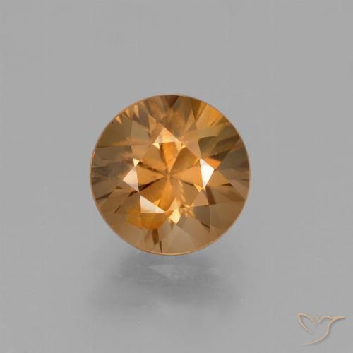 1.97ct Natural Laranja Profundo Zircão, Redondo, VVS-VS