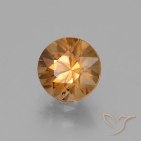 Zircão Laranja Profundo Natural 1.97ct, Redondo, VVS-VS