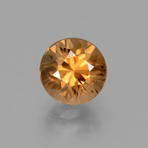 Zircão laranja natural 1,99ct, corte redondo, VVS-VS