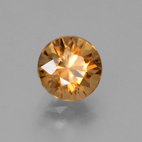 Zircão laranja natural 1,99ct, corte redondo, VVS-VS