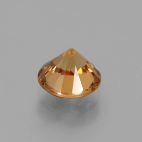 Zircão laranja natural 1,99ct, corte redondo, VVS-VS