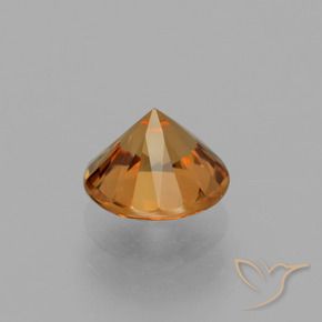 Zircão Laranja Médio Natural 2.08ct, Redondo, VVS