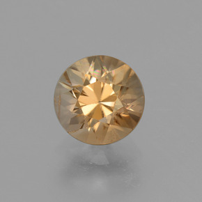 Zircão Dourado-Laranja Natural 2.03ct, Corte Redondo, VS