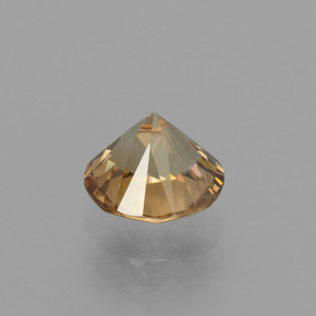 Zircão Dourado-Laranja Natural 2.03ct, Corte Redondo, VS