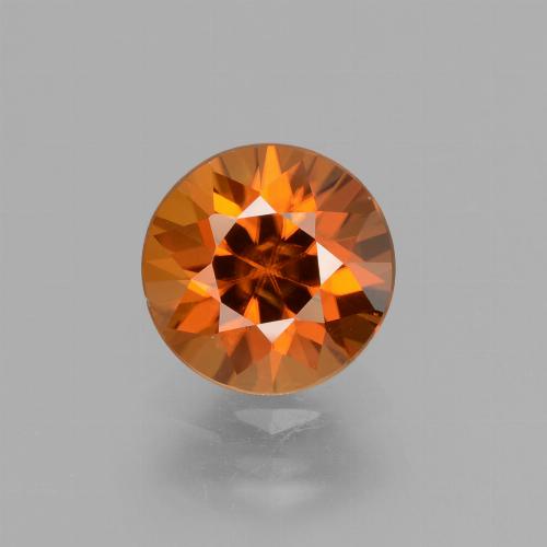 Zircão laranja natural 2,06ct, corte redondo, VS