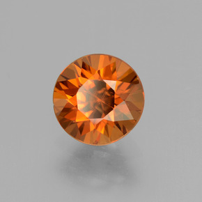 Zircão laranja natural 2,06ct, corte redondo, VS