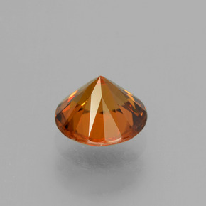 Zircão laranja natural 2,06ct, corte redondo, VS