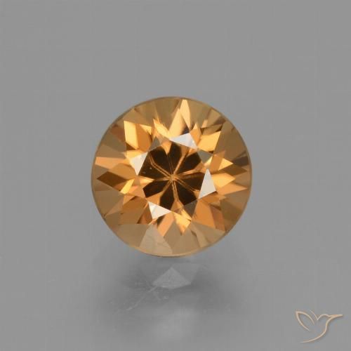 2.04ct Natural ferrugem laranja Zircão, Redondo, VVS