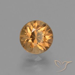 Zircão ferrugem laranja Natural 2.04ct, Redondo, VVS