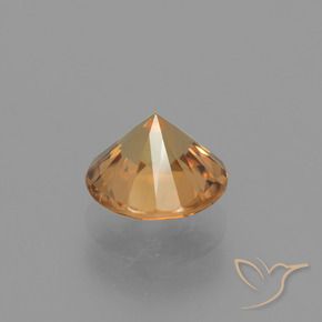 Zircão ferrugem laranja Natural 2.04ct, Redondo, VVS