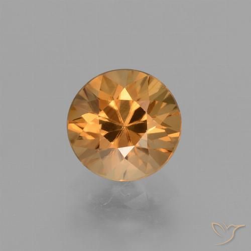 2.09ct Natural Laranja Profundo Zircão, Redondo, VVS