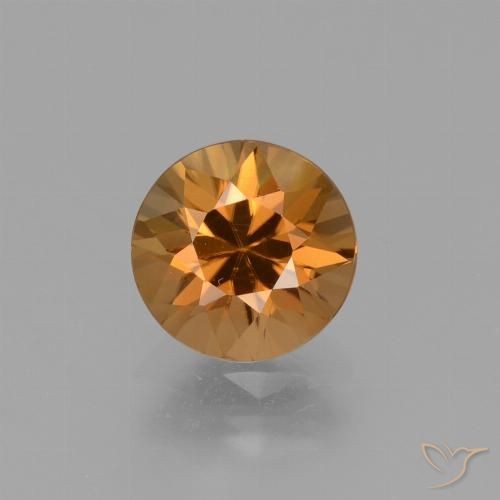 1.91ct Natural Laranja Médio Zircão, Redondo, VVS-VS