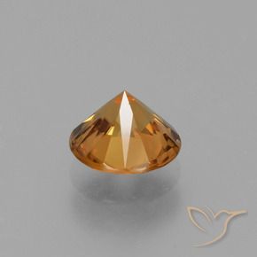 Zircão Laranja Médio Natural 1.91ct, Redondo, VVS-VS