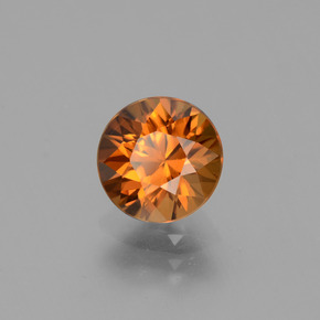 Zircão laranja natural 2,09ct, corte redondo, VVS-VS