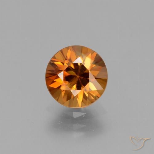 2.09ct Natural Laranja acastanhado Zircão, Redondo, VVS-VS