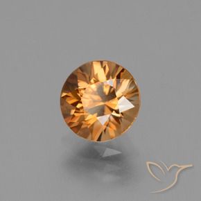 Zircão Laranja Profundo Natural 2.19ct, Redondo, VVS-VS