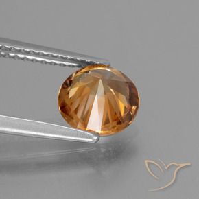 Zircão Laranja Profundo Natural 2.19ct, Redondo, VVS-VS