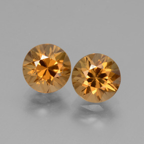 Pedras preciosas de zircão laranja natural de 3,76 ct, corte redondo, VVS-VS