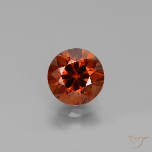 Zircão laranja natural 1,81ct, corte redondo, VS