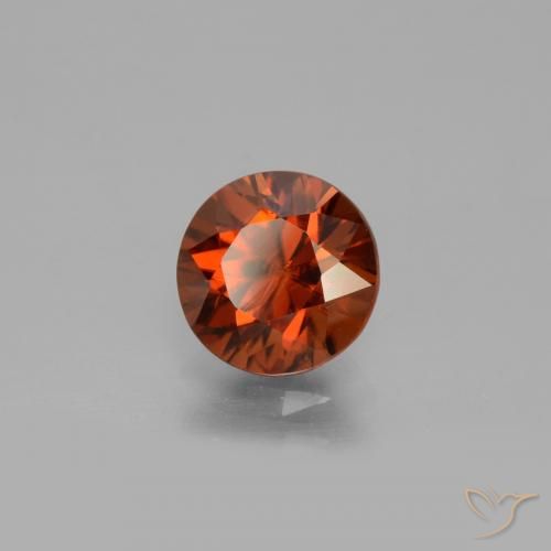Zircão laranja natural 1,81ct, corte redondo, VS