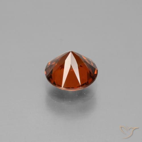Zircão laranja natural 1,81ct, corte redondo, VS