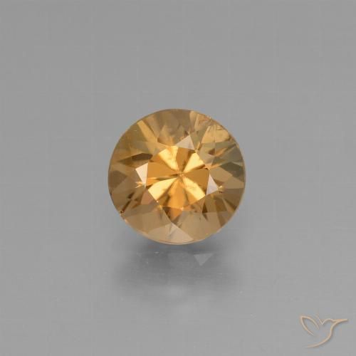 1.84ct Natural Dourado-Laranja Zircão, Redondo, VVS-VS
