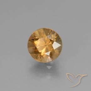 Zircão Dourado-Laranja Natural 1.84ct, Redondo, VVS-VS
