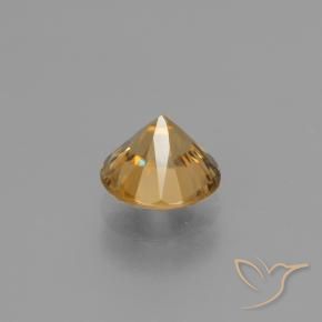 Zircão Dourado-Laranja Natural 1.84ct, Redondo, VVS-VS
