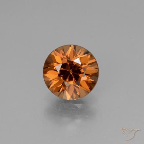 1.87ct Natural Laranja acastanhado Zircão, Redondo, VVS-VS