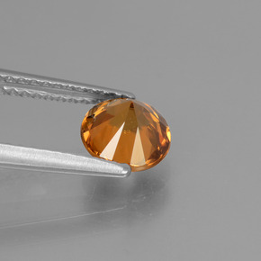 Zircão laranja natural 1,56ct, corte redondo, VVS-VS